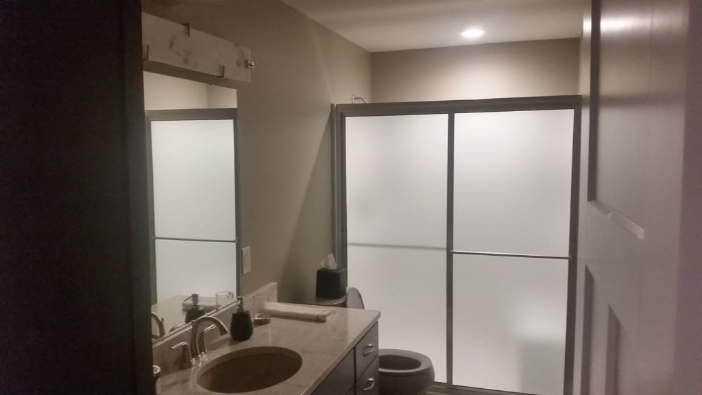 bathroom enclosed shower